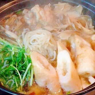 セリの代わりに水菜、東のまるごと鍋きりたんぽ